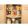 mDesign Plastic Kitchen Cabinet Lazy Susan Food Storage Organizer Raised Shelf Tray - 2 Tier, Pie-Shaped, 1/4 Wedge, Organize Soup Cans, Pasta, Tea, Coffee, Spices, Jars, Bottles - 4 Pack - Clear