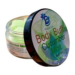 Diva Stuff Sugar Cube Body Buff Scrub, Exfoliates and Hydrates Skin, Pairs With Our Crepey Skin Cream - Cucumber Mint, 8 oz (Made in the USA)