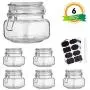 Bouteilles en Verre de Rangement de Cuisine avec Couvercles, 473 ml, Étanchées, Idéales pour la Conservation des Conserves, Céréales, Pâtes, Sucre, Haricots (Étiquettes & Marqueur à Chaux) - Jeu de 6 Bouteilles en Verre de Rangement de Cuisine avec Couvercles, 473 ml, Étanchées, Idéales pour la Conservation des Conserves, Céréales, Pâtes, Sucre, Haricots (Étiquettes & Marqueur à Chaux) - Jeu de 6