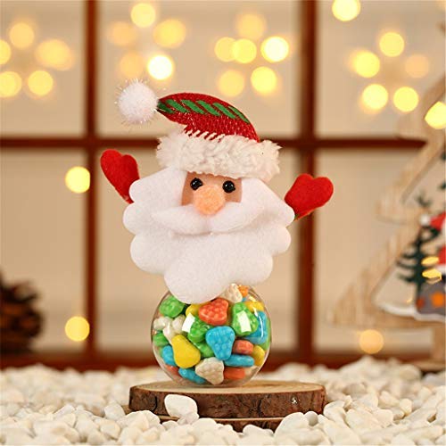 Christmas Candy Storage Can Xmax Santa Deer Decorate Home Child Gift Cookies Food Storage Jar