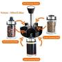 TNKML Rotary Spice Jar Storage Box Lead-Free Glass Seasoning Box Cruet With 360 ° Rotating Bracket Kitchen Supplies Spice Container