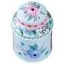 Kitchen Home Decor Metal Candy Jars Floral Coffee Storage Box Container Sugar Bowl Can Tea Tin Home Accessories Snack Canister,Creamy White