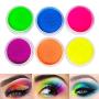 Neon Pigment Eyeshadow Powder,FindinBeauty UV Glow Blacklight 6 Mixed Bright True Colors Eye Shadow Pigments Fluorescent Matte Mica Dye Colorant Neon Makeup Set (6NE)