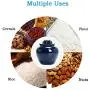 Dicht verschließbare Lebensmittelbehälter Boxen mit Deckeln Große, Keramik-Töpfe Müsli-Behälter Dose, Keksdose für die Küchenschrank-Organisation Mehl Reis Süßigkeiten, 2L, 18x18cm (Farbe: Grün)