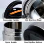 Vacuum Insulated Lunch Box Stainless Steel Food Jar 2 Tiers Food Container Food Carriers Thermal Lunch Container Food Storage Box 1.4L Holding Time 6hr 7x5’’(Random Black or Orange Color)