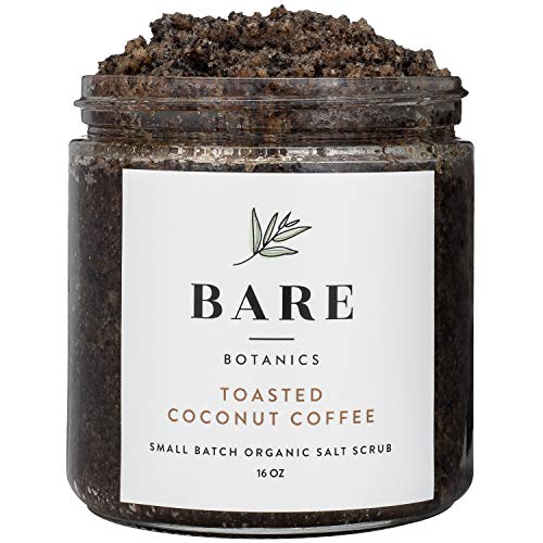 Bare Botanics Arabica Coffee Body Scrub (Coconut) Mega 16oz | Gently Exfoliating, All Natural, Non-Greasy, Ultra Moisturizing, No Synthetic Fragrances, Handmade in USA, Organic