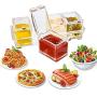 JUSTDOLIFE Multi-purpose Seasoning Box Sets Condiment Box Spice Jar with Rack & Spoons Kitchen Accessary 4PCS