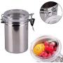 Stainless Steel Sealed Jar,Stainless Steel Sealed Jar,Tea & Coffee Storage Tank,Moisture-Proof Buckled Cans for Storing Candies, Snack Nuts, Whole Grains