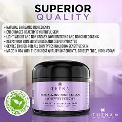 Thena Night Cream Best Anti Aging Wrinkle Face Cream With Vitamin A (Retinol) E & C Hyaluronic Acid Regenerating Collagen For Women & Men