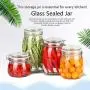 Najer 4-Piece Glass Preserving Jar Set - Kitchen Food Storage Container - Sealed Jar with Lid - Candy Storage, Coffee Beans, Pet Food, Cookies, Swear Jar and More