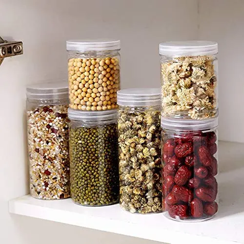 Kitchen Storage Bags, Reusable Food Preservation Bags Jar Food Saver Storage Container Plastic Fresh Pot Box (Clear, A-8x6.5cm) Kitchen Storage Bags, Reusable Food Preservation Bags Jar Food Saver Storage Container Plastic Fresh Pot Box (Clear, A-8x6.5cm)