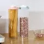 Transparent Sealed Fresh-Keeping Jar Round Shaped Food Storage Container Kitchen & Household Organization for Dry goods Pasta Spices and More 2Pcs Transparent Sealed Fresh-Keeping Jar Round Shaped Food Storage Container Kitchen & Household Organization for Dry goods Pasta Spices and More 2Pcs