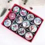 TeemorShop Weihnachtsrund Metallbehälter Dose Schmuck Kekse Münzen Süßigkeiten Aufbewahrungsbox Behälter Fall Kopfhörer Organizer