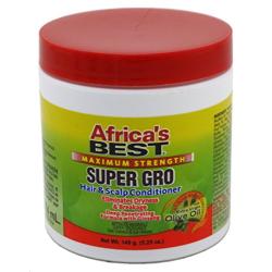 Africas Best Maximum Strength Super Gro Hair & Scalp Conditioner, 5.25 oz (Pack of 2)