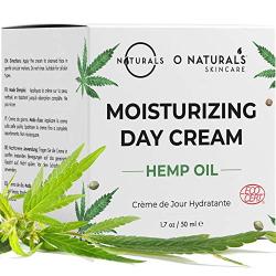O Naturals Organic Face Moisturizer Hemp Oil Day Face & Neck Anti-Aging Cream. Hyaluronic Acid Hydrating Relives Dry Skin. Boost Collagen, Prevent Signs of Aging Eye Repair Women & Men Skin Care 1.7oz