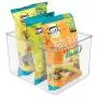 mDesign Klarspeicherbehälter mit Griffen – für Küche, Speisekammer, Schrank, Kühlschrank/Gefrierschrank – Groß für Snacks, Obst, Gemüse, Pasta, Lebensmittel – 8er Pack