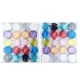 Beauticom 40 Pieces 3G/3ML Empty Clear Container Jars with MultiColor Lids for Powder Makeup, Cream, Lotion, Lip Balm/Gloss, Cosmetic Samples