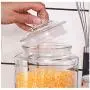 WH- Küche Transparente Bleifreie Glasbehälter für Aufbewahrung, Tank zur Aufbewahrung von Cerealien, klassifizierte Marmeladenbehälter, Jar für Kaffeebeeren (Farbe: Style 2, Größe: 700 ml)