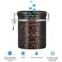 Steel Coffee Storage Canister,Airtight Coffee Container 16oz Capacity Coffee Beans Gound Coffee Storage Canister with CO2 Valve Fresher for Longer to Storage Coffee, Gounds,Nuts,Sugar (Black Color) Steel Coffee Storage Canister,Airtight Coffee Container 16oz Capacity Coffee Beans Gound Coffee Storage Canister with CO2 Valve Fresher for Longer to Storage Coffee, Gounds,Nuts,Sugar (Black Color)
