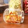 Bouteilles de rangement pour aliments en verre transparentes, 3 bouteilles rondes avec couvercles hermétiques, idéal pour les épices et autres aliments secs (800 ml) Bouteilles de rangement pour aliments en verre transparentes, 3 bouteilles rondes avec couvercles hermétiques, idéal pour les épices et autres aliments secs (800 ml)