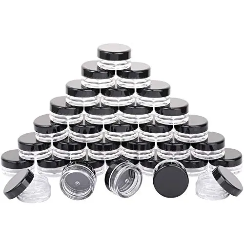 100 Pieces Empty Cosmetic Containers 5g Cream Jars with Lids Leak Proof Small Lotion Containers TSA Approved