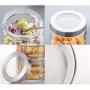 Sealed Storage Jar 4PCS Food Grains Transparent Glass Bottle Tea Coffee Seal Storage Cans 4 Pieces/set DELICATEWNN