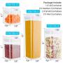 Airtight Food Storage Containers, Vtopmart 7 Pieces BPA Free Plastic Cereal Containers with Easy Lock Lids, for Kitchen Pantry Organization and Storage, Include 24 Labels