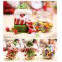 BLagenertJ Christmas Candy Cookie Box Jar Snowman Santa Cloth Doll Round Candy Storage Box Biscuit Jar Container for Xmas Party Supplies Deer#