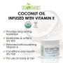 USDA Organic Coconut Oil with Vitamin E (16.9 oz Jar) Pure Vitamin E Infused Coconut Oi - Bio Coconut Oil for Hair and Skin, Coconut Oil Hair Mask