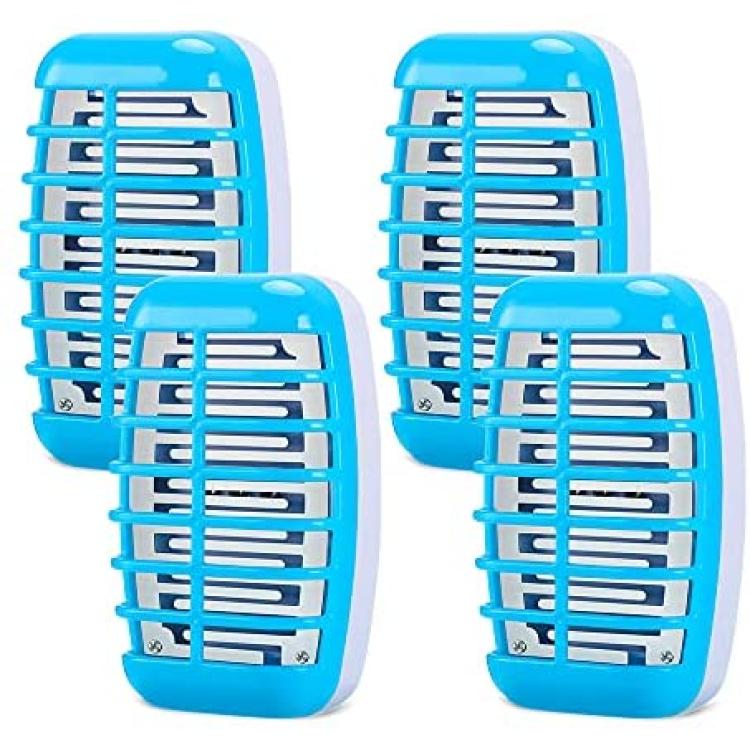 Bug Zapper Indoor, Plug-in Mosquito Killer Trap, Electric Little Gnats Fly  Trap for House, Mini Insect Killer Light Eliminates Flying Pests for Home  (2 Pack) A-blue