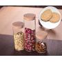 1 Pcs 300ML 10OZ Empty Clear Glass Sealing Container with Cork Multipurpose Candy Coffee Beans Tea-leaf Storage Can Jar Heat-Resistant Food Collection Tin Pot for Kitchen Home Use