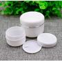 6PCS 50ML/1.7OZ White Plastic Jar With White Inner Liners And Dome Lids Refillable Make-up Cosmetic Container Empty Face Cream Lip Balm Lotion Storage Jars Pot Case