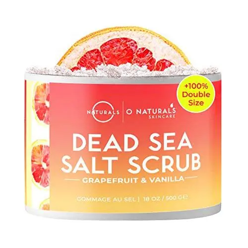 Nettoyant Exfoliant Mer Morte à l'Huile Essentielle de Pamplemousse O Naturals avec Vanille & Hydratant - Pour Visage, Corps & Pieds - Anti-Cellulite, Anti-Acne, Apres-Rasage, Pieds Secs, Hommes & Femmes (567ml) Nettoyant Exfoliant Mer Morte à l'Huile Essentielle de Pamplemousse O Naturals avec Vanille & Hydratant - Pour Visage, Corps & Pieds - Anti-Cellulite, Anti-Acne, Apres-Rasage, Pieds Secs, Hommes & Femmes (567ml)