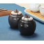 Tea Storage Box Black Kitchen Canister Snack Sugar Tea Storage Container Jar Ceramic Tea Container Chinese Tea Tin Can Seal Cans,Deep Coffee Color