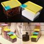 m?kvfa Transparent Plastic Storage Box with Lids Dry Dried Food Storage Box Container Box Food Grade Air Tight Containers for Keeping Food Dry & Fresh (Yellow)