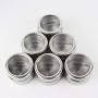 Magnetic Spice Tins | Set of 12 With 100 Labels Included | Round Stainless Steel Spice Storage Containers For Refrigerator | Pour & Sift