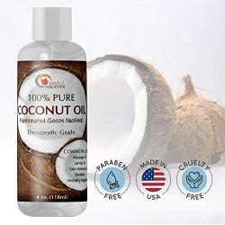 Fractionated Coconut Oil for Skin Therapeutic Carrier Oil Moisturizer for Face and Body Natural Anti Aging Eye Cream Aromatherapy Massage Oil and Anti Frizz Leave In Conditioner for Dry Damaged Hair