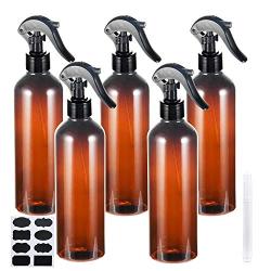 Empty Spray Bottles, YULEER 500ml / 16 oz Plastic Spray Bottles for Hand Sanitizer, Plants, Pack of 5