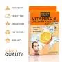 AZURE Vitamin C & Kollagen Feuchtigkeitsmaske – Reduziert Zeichen der Alterung | Tiefenfeuchtigkeitsspendend & Straffend | Verbessert die Elastizität | Made in Korea – 5er Pack