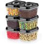 DW?LLZA KITCHEN Airtight Food Storage Containers with Lids ? 6 Pieces All Same Size - Pantry Container for Spices, Candy, Nuts, Coffee and Tea, Clear Plastic BPA-Free, Keeps Food Fresh & Dry