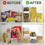 Kitchen Pro 101- Airtight Food and Cereal Storage Containers - 5 Piece Set - BPA-Free - Durable Clear Plastic with White Easy Lock Lids