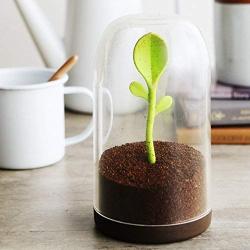 Storage Bottles Jars - 1 Piece Creative Sprout Jar Shaker Tea Leaves Coffee Bean Sugar Storage Container Cute Spoon - Jars Storage Bottles Storage Bottles Jars Ceramic Salt Container Spic