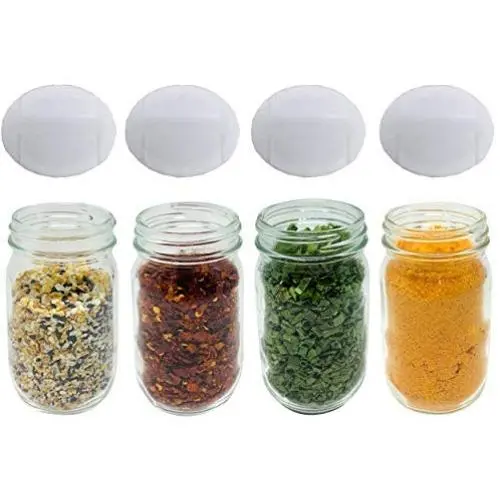 Jarming Collections Glass Spice Jars/Bottles -Mini Mason Jars 4 oz. Empty Spice Containers with Pour/Sift Course Shaker Lids Complete Set with Chalk Spice Labels for Herbs and Spices Jarming Collections Glass Spice Jars/Bottles -Mini Mason Jars 4 oz. Empty Spice Containers with Pour/Sift Course Shaker Lids Complete Set with Chalk Spice Labels for Herbs and Spices