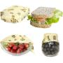 Tiny Village People - Reusable beeswax storage wraps Plastic Free Eco Friendly Plastic Wrap Alternative, Natural Antibacterial Beeswax Food Wrap, Keeps food fresher for longer Pack of 3