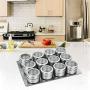 HLDWXN Spice Jars,Stainless Steel Spice Jars Storage Containers Set Spice Seasoning Boxes 12 - Piece Set Magnetic Portable Spice Tins Set,for Barbecue/Restaurant/Kitchen, etc,Kitchen Supplies