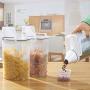 Kitchen Food Cereal Grain Rice Plastic Storage Case Container Storage Box,Clear