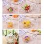 Fivtyily 2 PCS Crystal Candy Dish Bowl Food Storage Jar Desktop Decorative (Apple shaped)