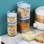 WANGLXST Storage Jar, Clear Container, Food Storage Container Set, Pantry Durable Seal Pot Cereal Storage Container Dry Foods Liquids, Transparent