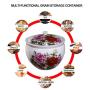 Ceramic Rice Bucket Grain Containers Ceramic Rice Cans  Flour Container Kitchen Storage Jar (Color : White, Size : 30x30x27cm)