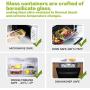GLASSWELL 18 Piece Glass Food Storage Containers with Locking Lids Superior Glass Meal Prep Containers - Airtight & Leak Proof, BPA Free - Dishwasher, Oven, Freezer,Microwave Safe